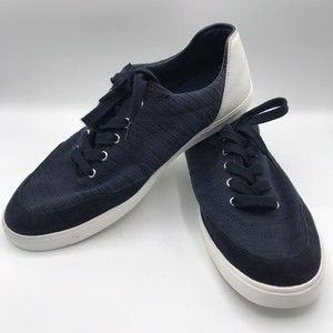 Zara Men’s Navy & White Contrasting Sneakers US size 9 EUC Size 42